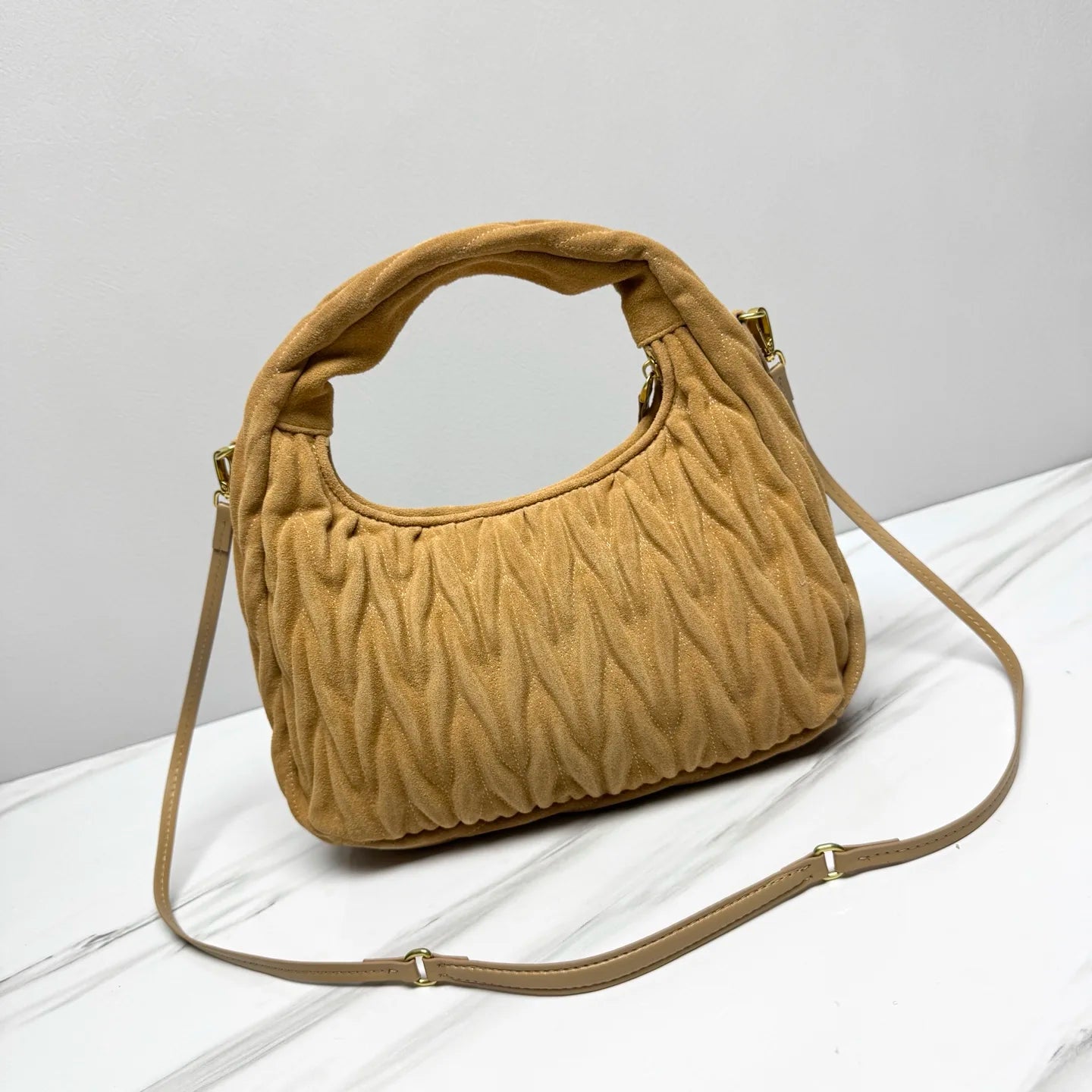 Tas MI 556 Matelassé Suede Beige