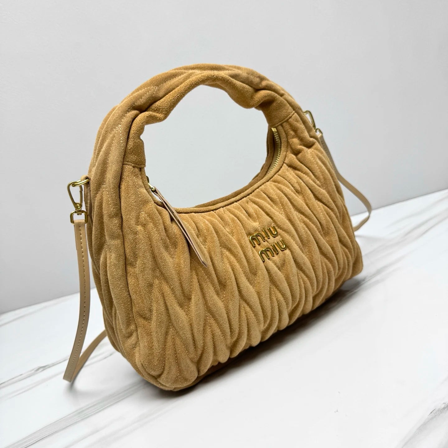 Tas MI 556 Matelassé Suede Beige