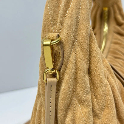 Bag MI 556 Matelassé Suede Beige