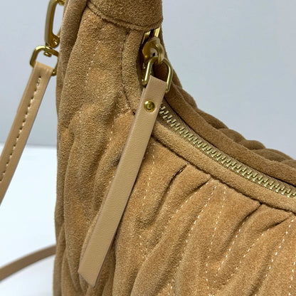 Bag MI 556 Matelassé Suede Beige