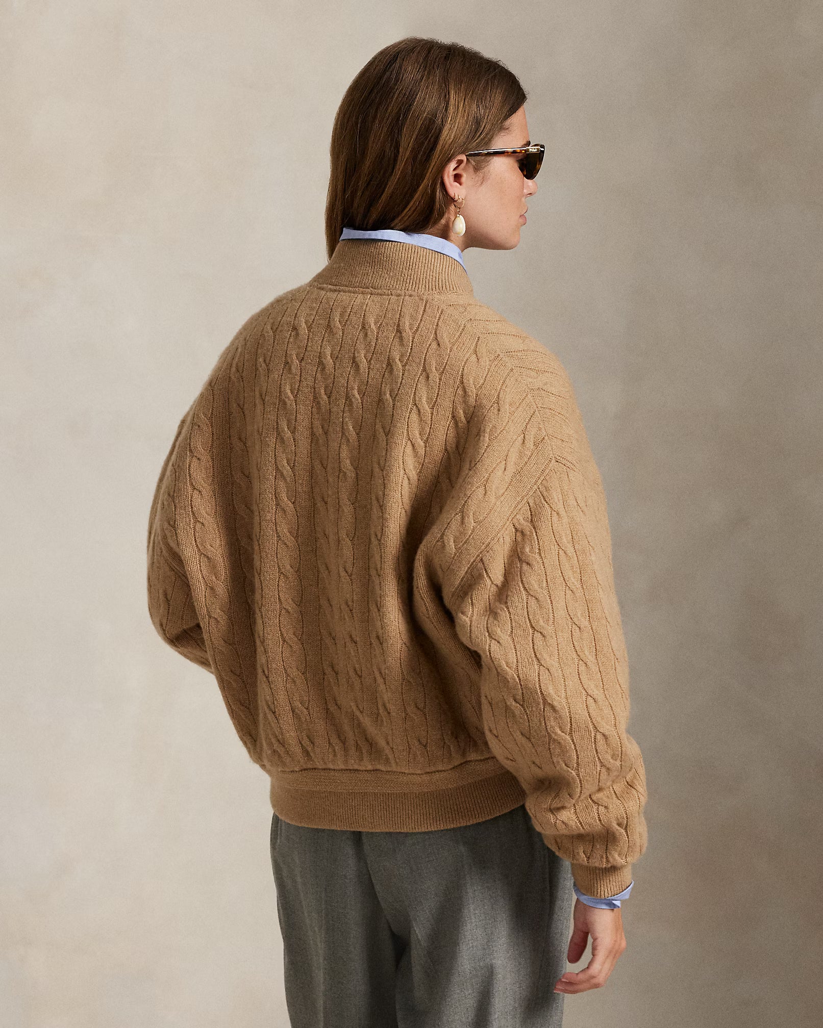 Cable-Knit Wool-Cashmere Jacket