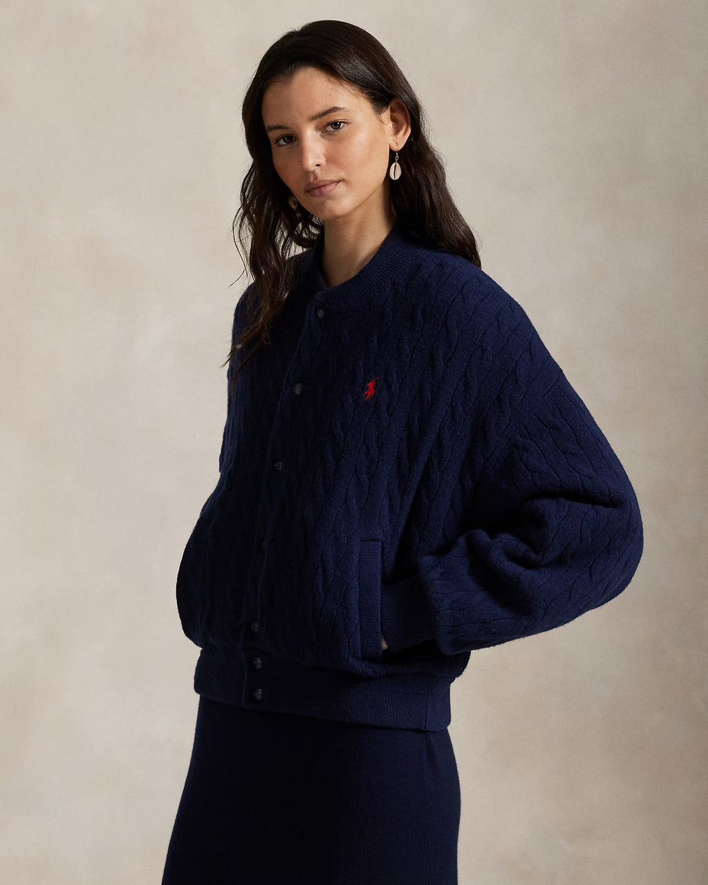 Cable-Knit Wool-Cashmere Jacket