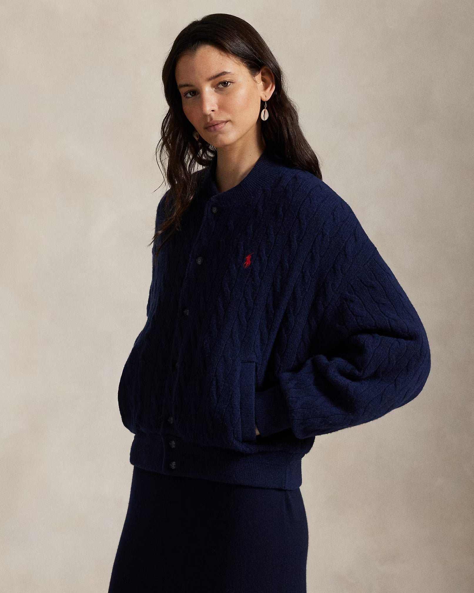 Cable-Knit Wool-Cashmere Jacket