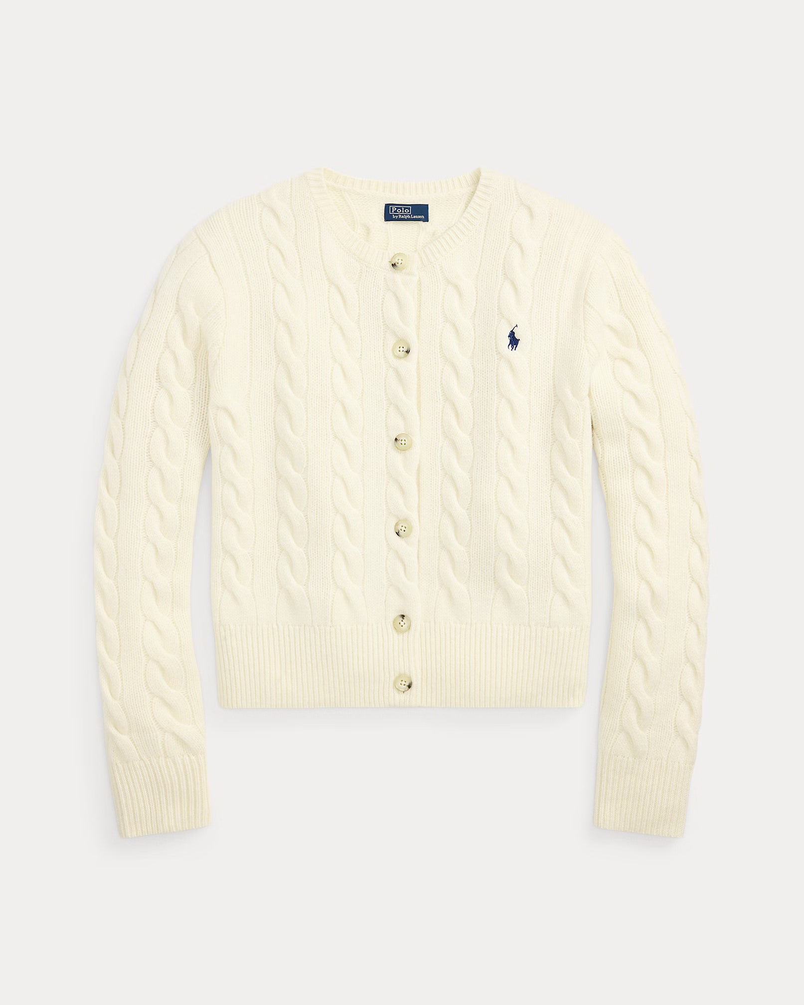 Cable-Knit Wool-Cashmere Cardigan