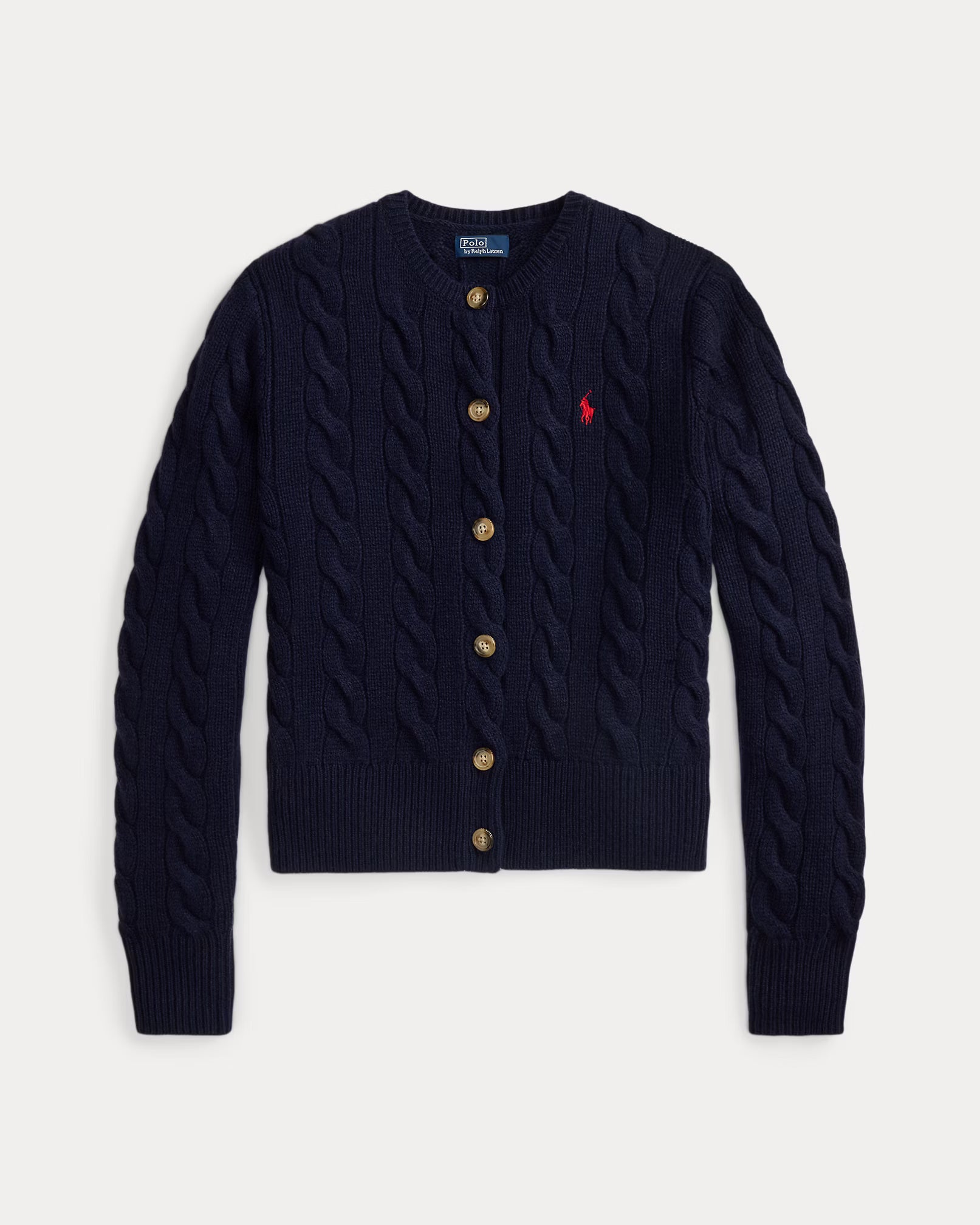 Cable-Knit Wool-Cashmere Cardigan