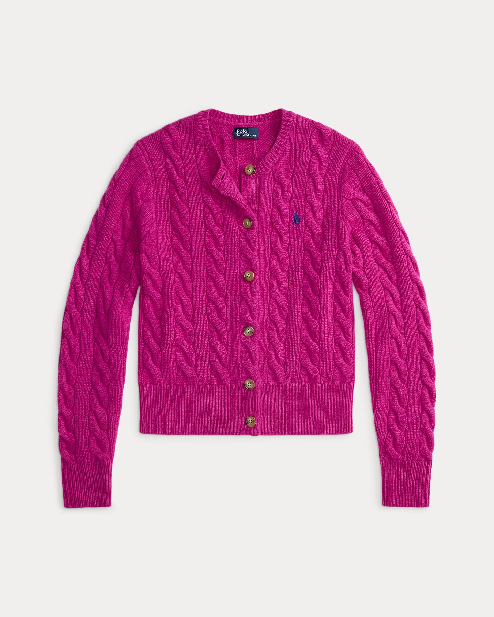 Cable-Knit Wool-Cashmere Cardigan