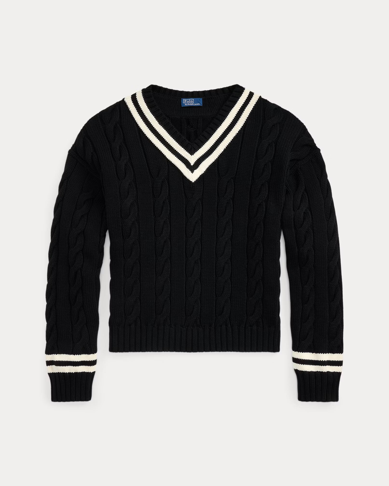 Aran-Knit Cotton Cricket Jumper